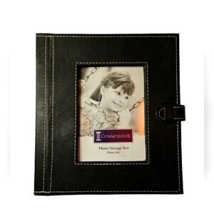 COPY - NWT Connoisseur Photo Storage Box, black, holds 4x6 photo in frame, strap
